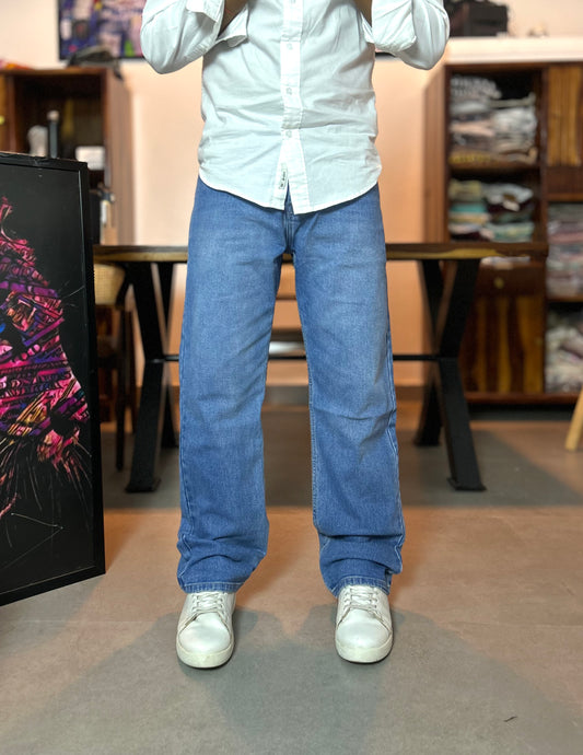 Light Blue Straight Fit Jeans
