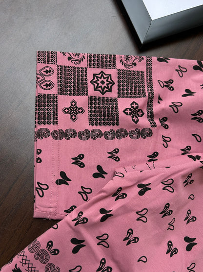 Bradbird Pink Bandana Drop Shoulder Tee – Full Printed Edition