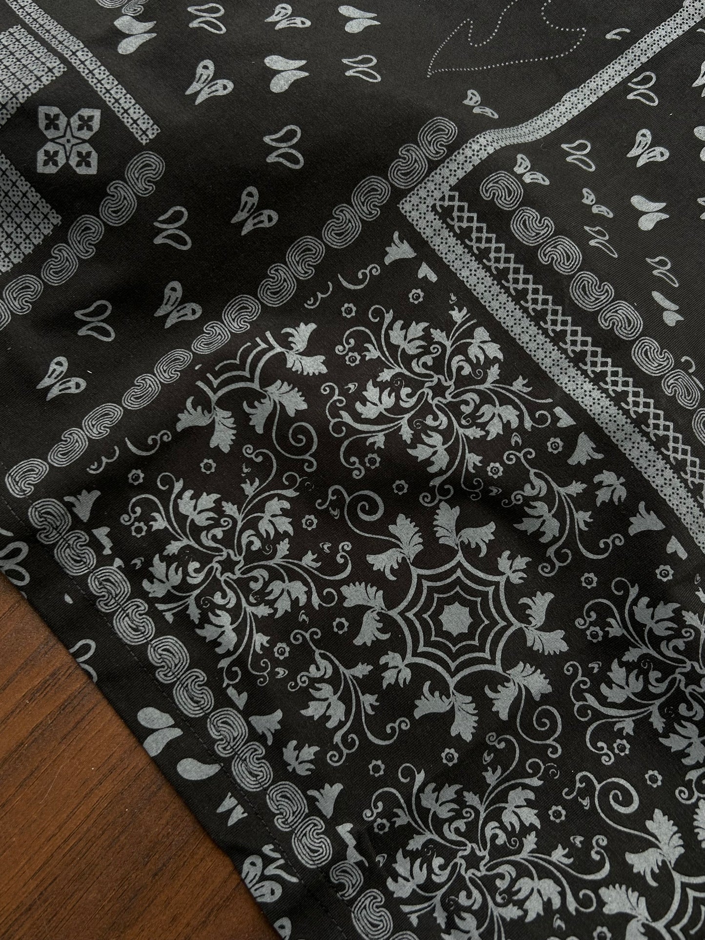 Bradbird Black Bandana Drop Shoulder Tee – Full Printed Edition