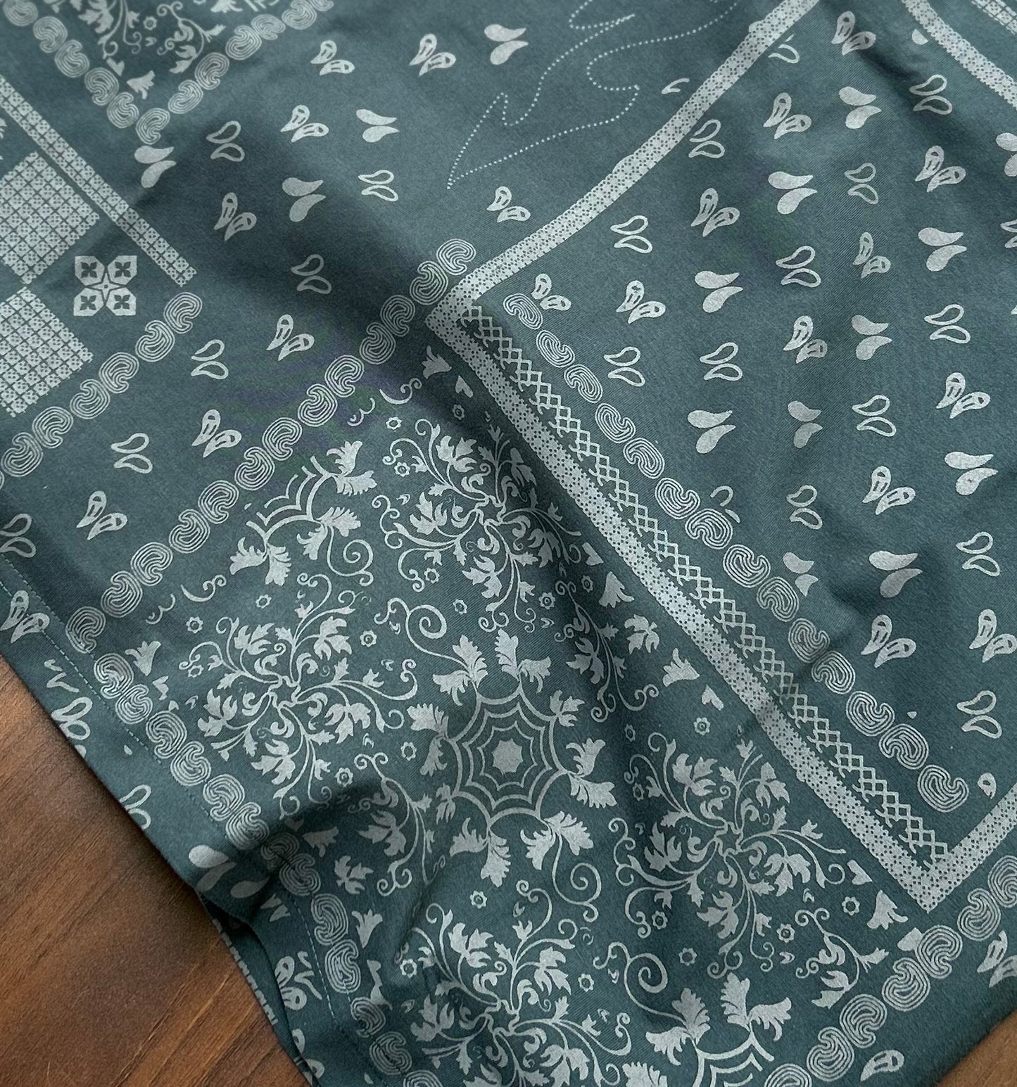 Bradbird Dark Olive Bandana Drop Shoulder Tee – Full Printed Edition