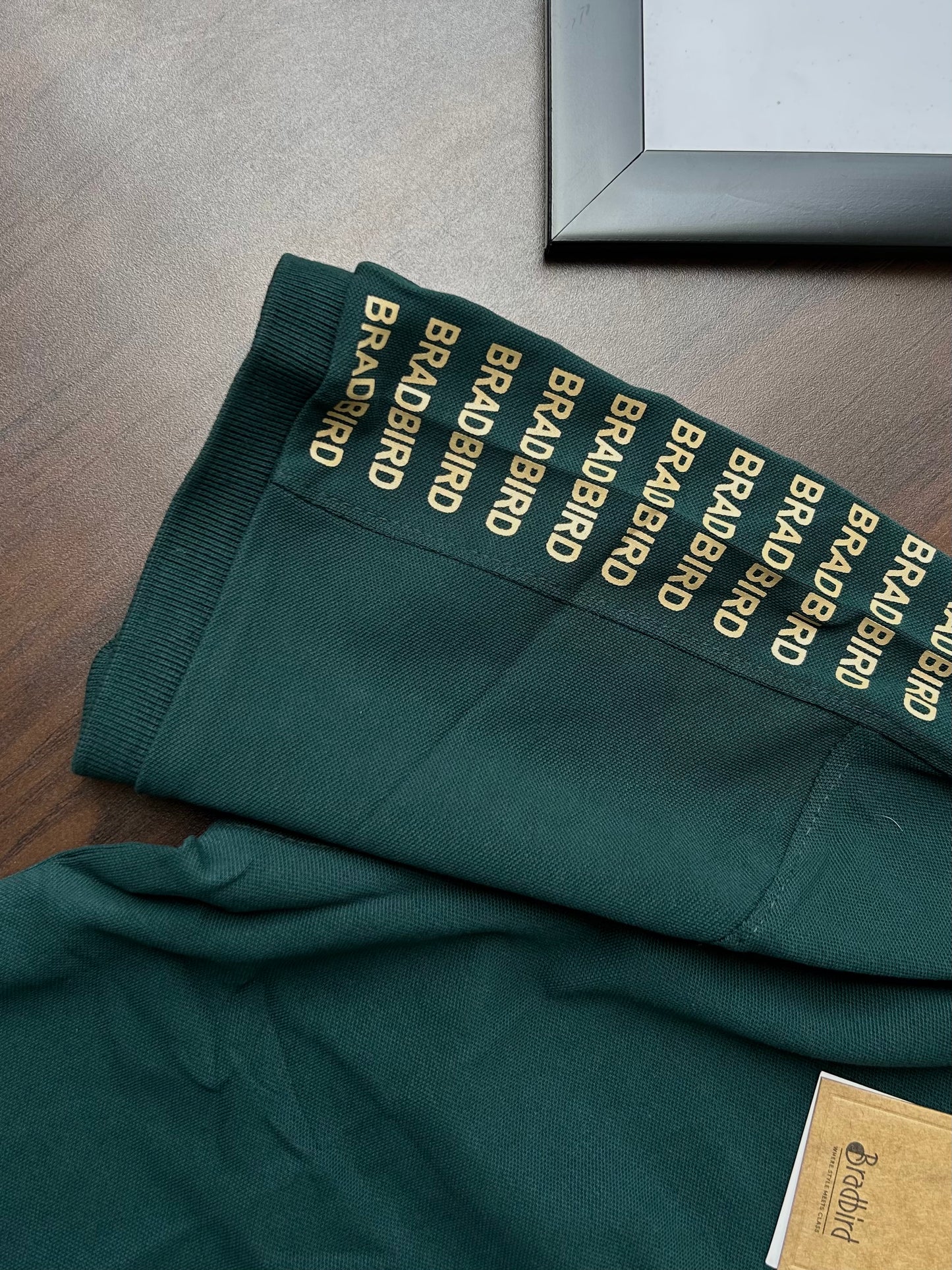 Bottle Green Collar Matty T-Shirt