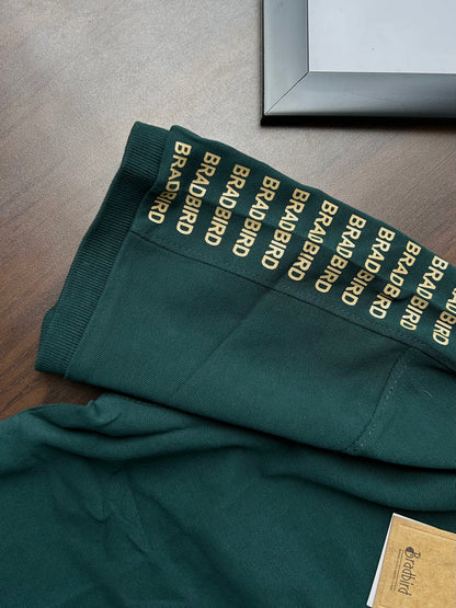 Bottle Green Collar Matty T-Shirt