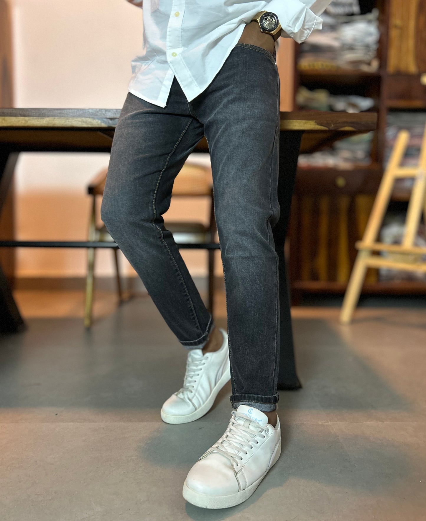 Bradbird Washed Charcoal Jeans