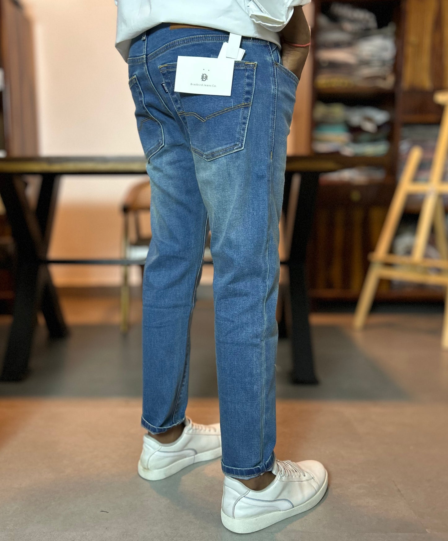 Bradbird Mid-Wash Blue Jeans – Everyday Ankle Fit