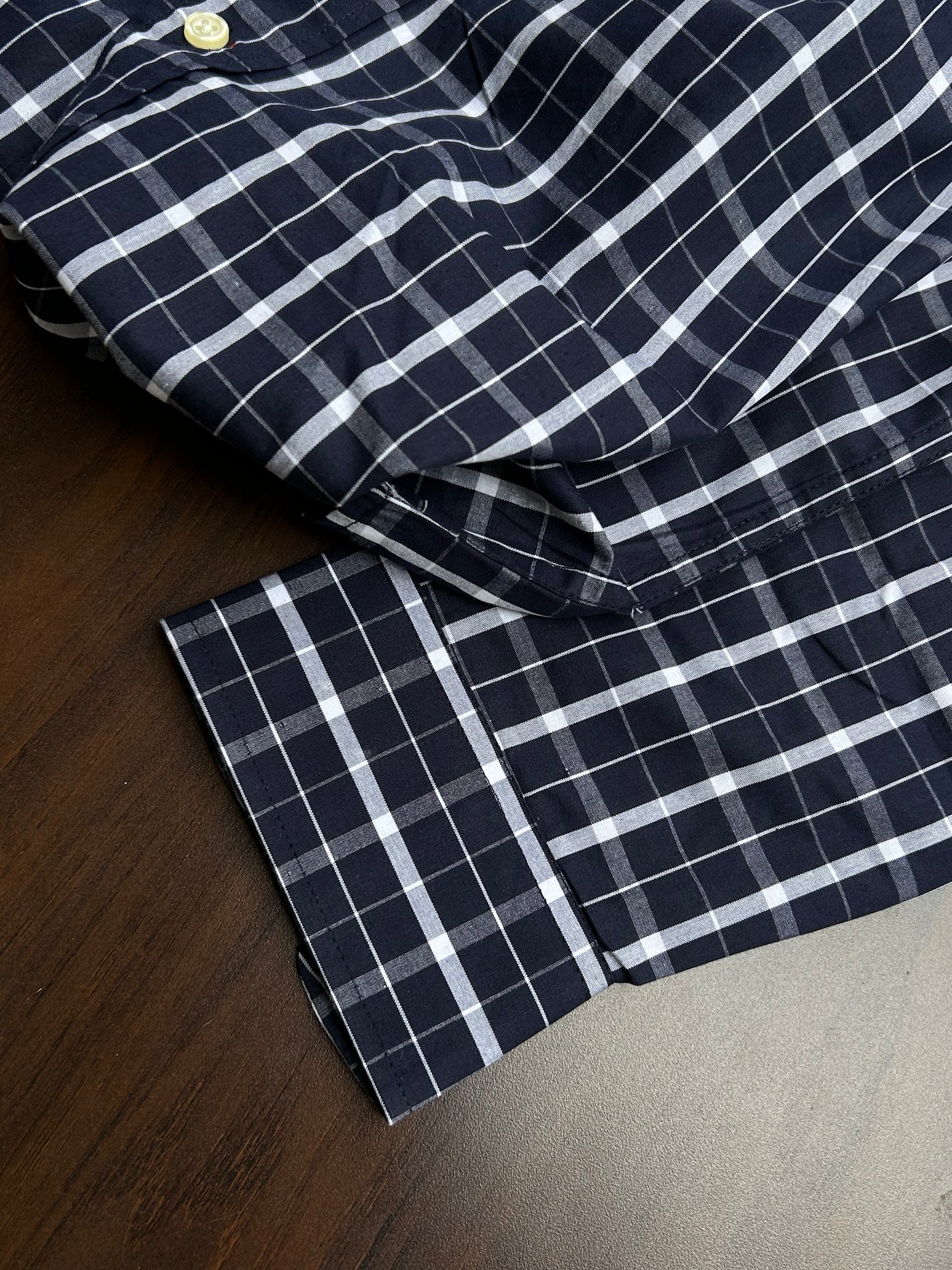 Bradbird Navy White Checks Shirt