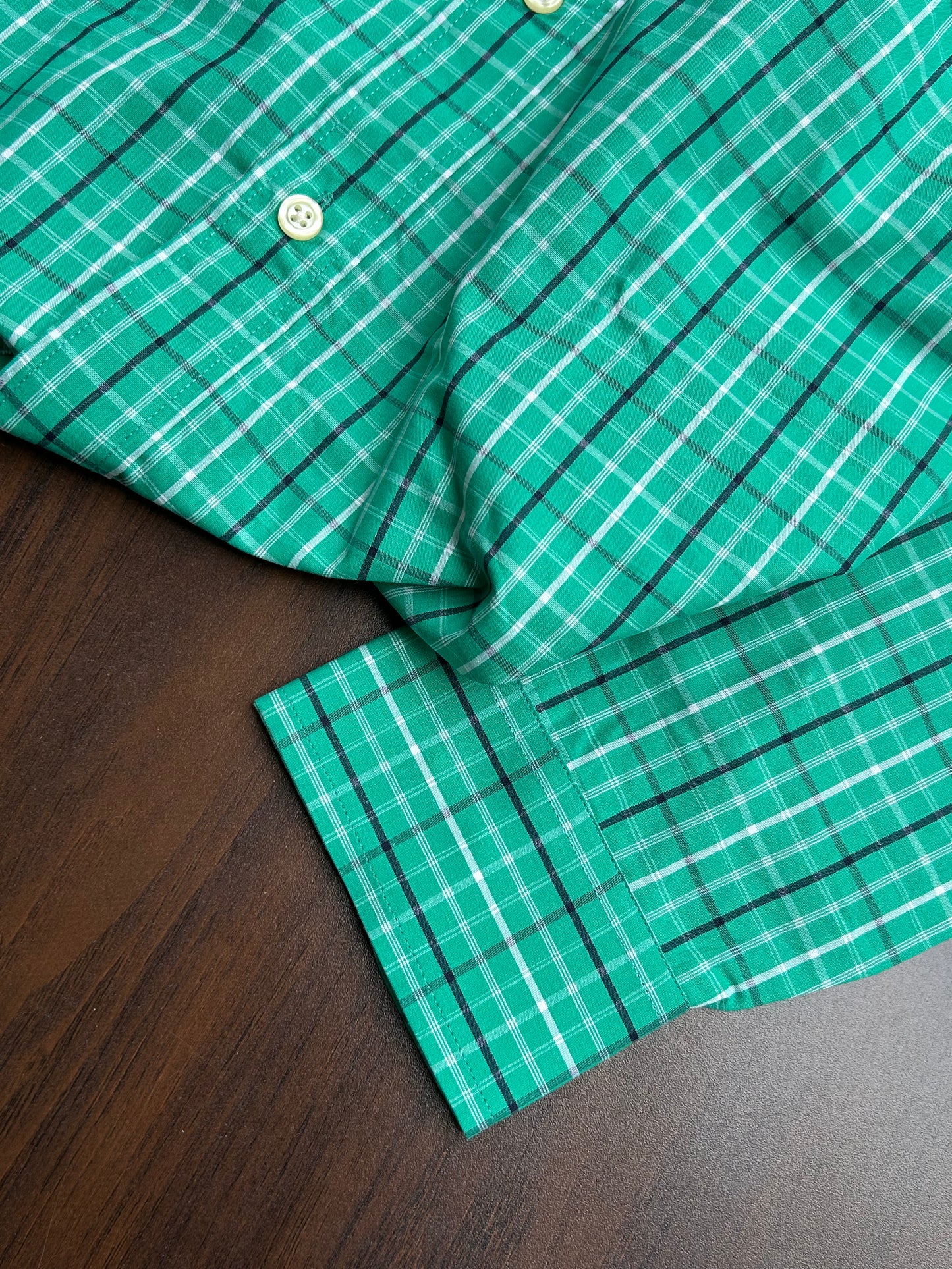 Bradbird Emerald Green Checks Shirt