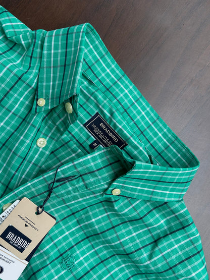 Bradbird Emerald Green Checks Shirt