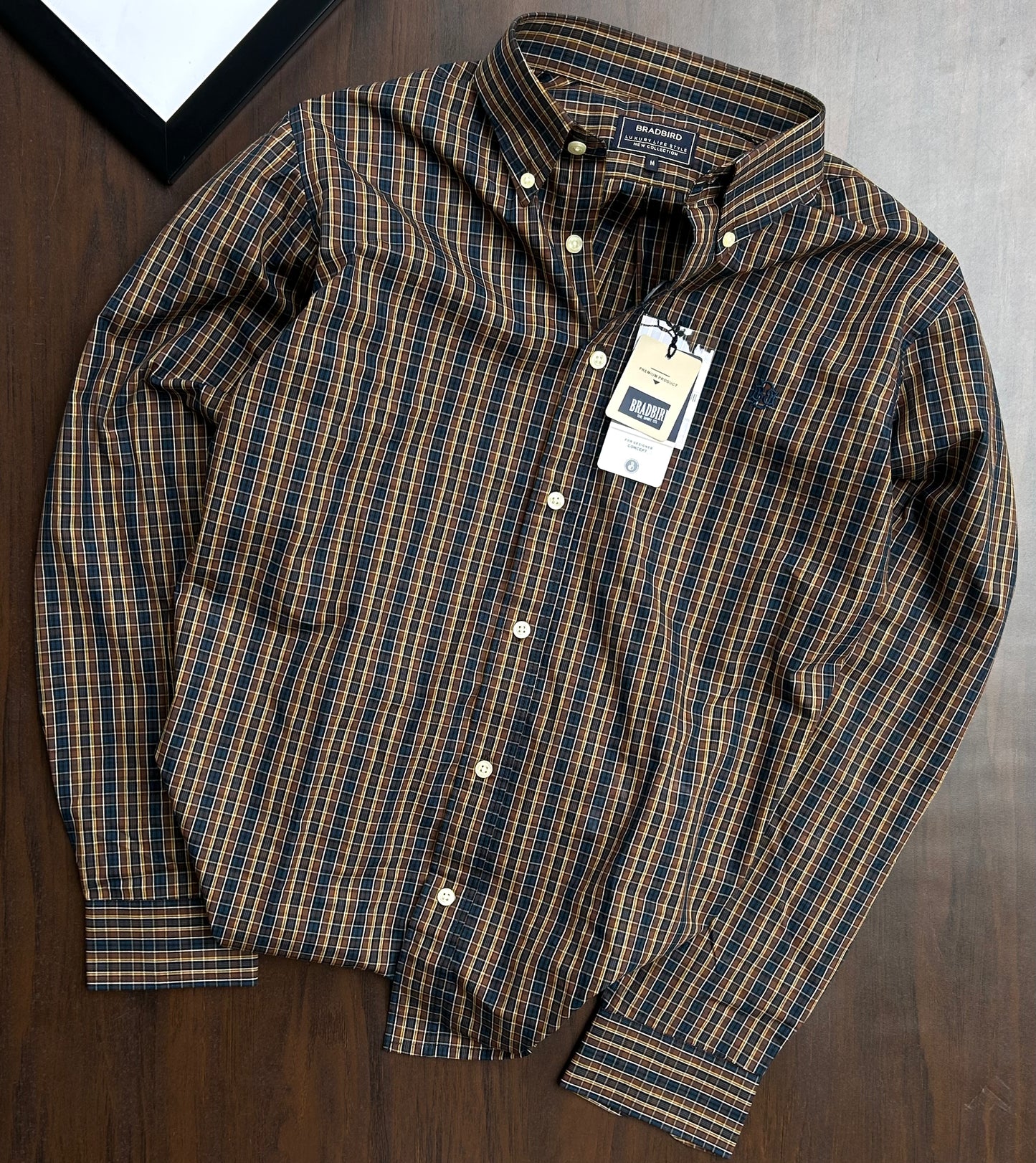 Bradbird Midnight Rust Checks Shirt