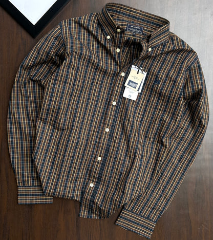 Bradbird Midnight Rust Checks Shirt