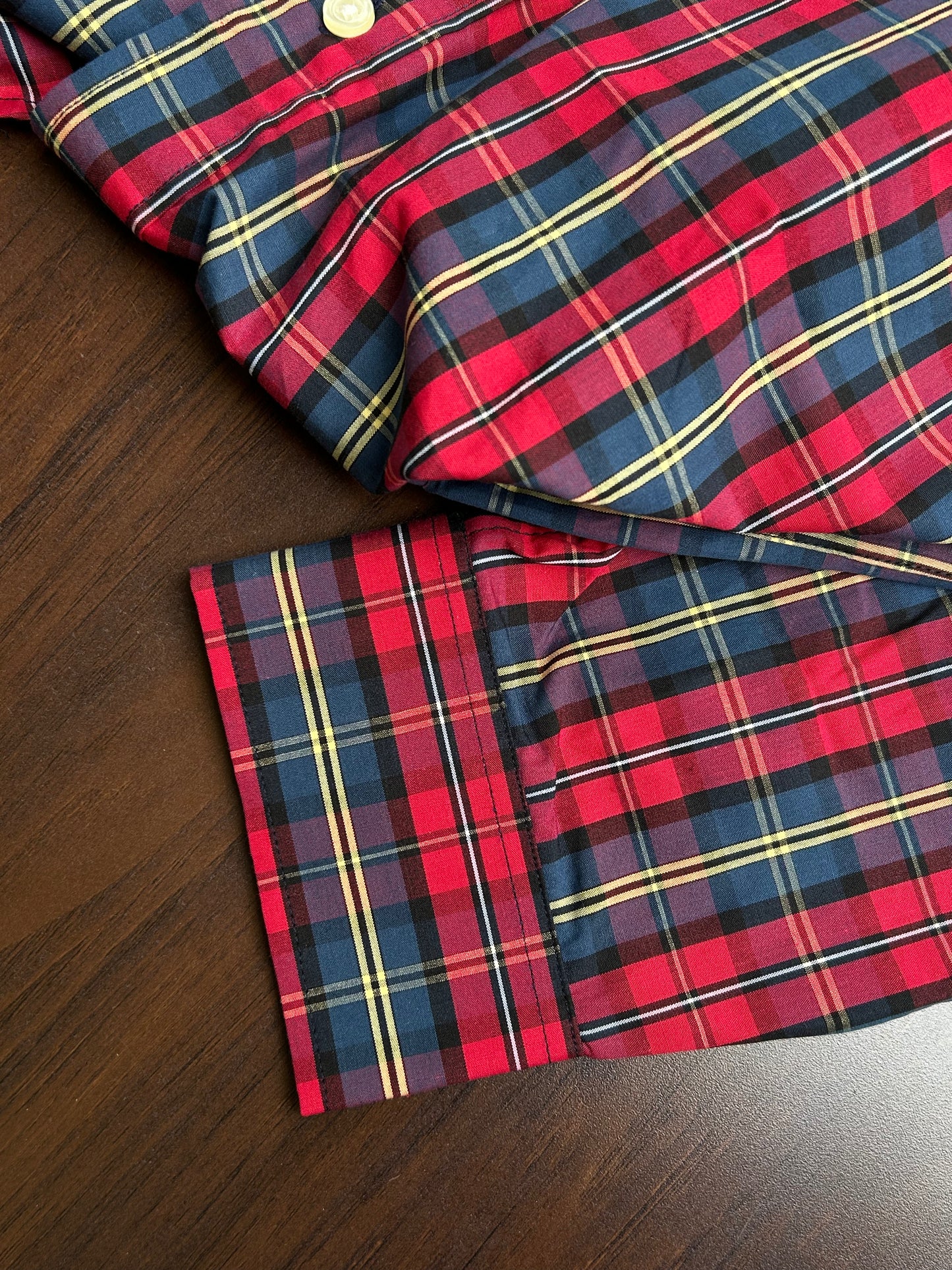 Bradbird Crimson Navy Checks Shirt