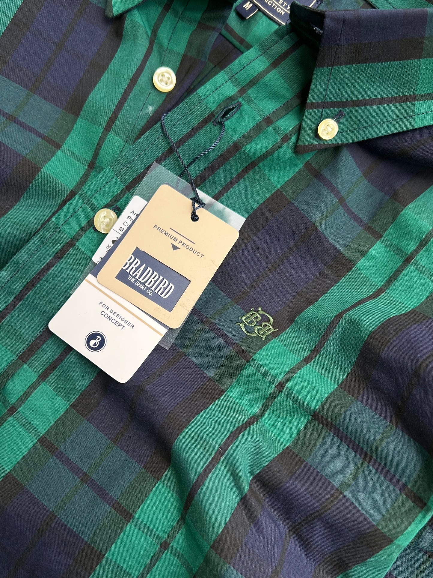 Bradbird Forest Navy Checks Shirt