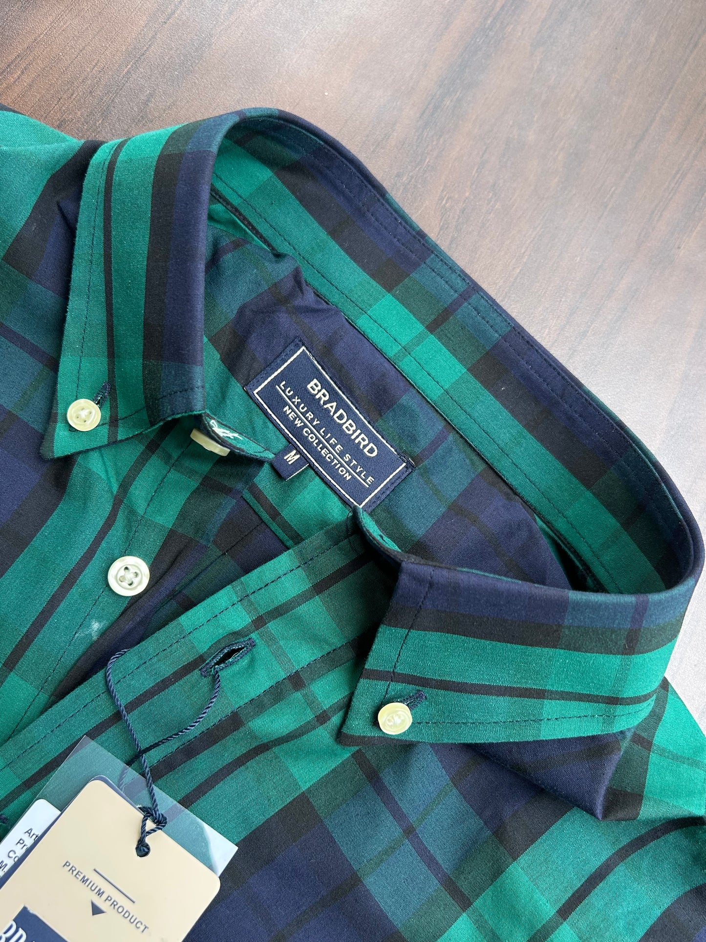 Bradbird Forest Navy Checks Shirt