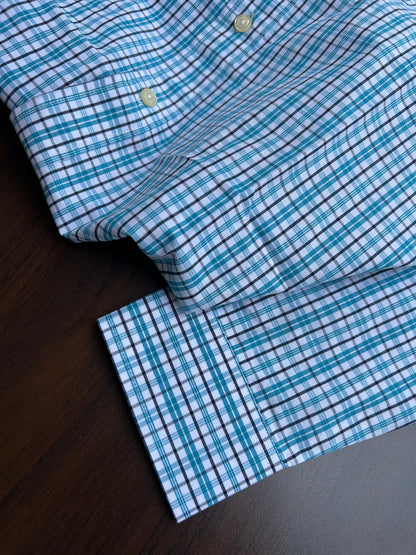 Bradbird Sky Blue Grid Checks Shirt