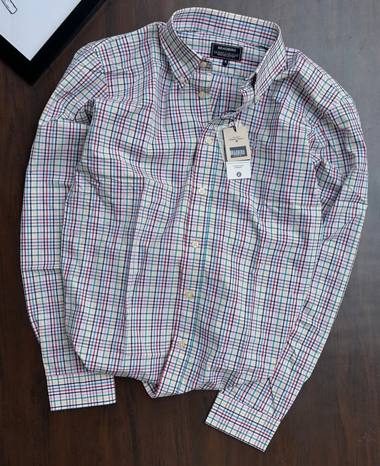 Bradbird Ivory Multi-Color Grid Shirt
