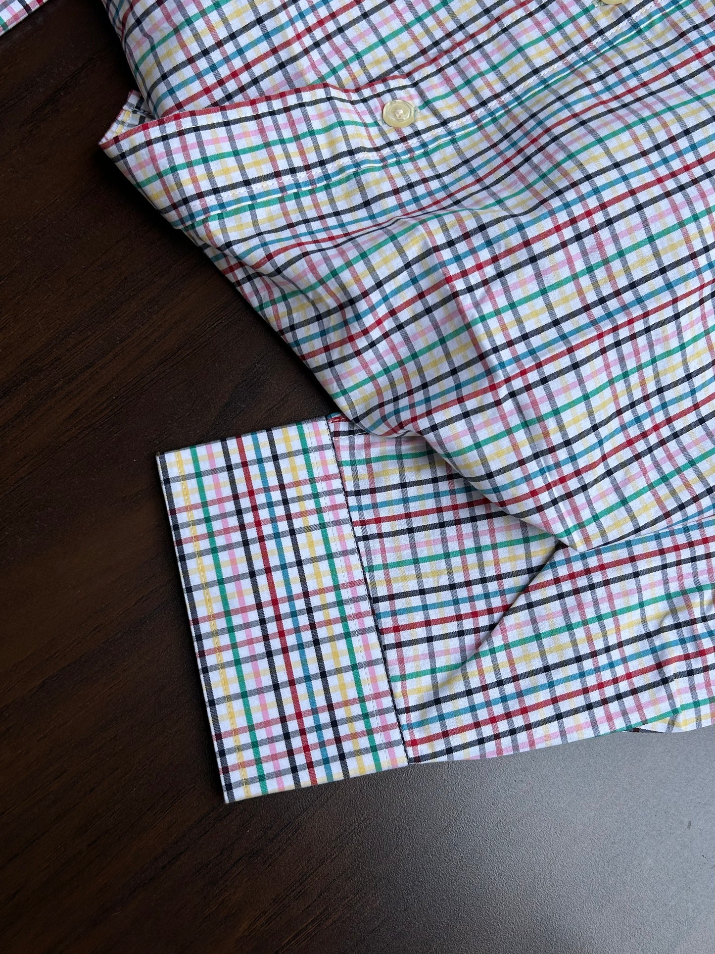 Bradbird Ivory Multi-Color Grid Shirt