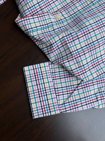 Bradbird Ivory Multi-Color Grid Shirt