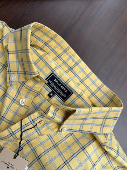 Bradbird Sunshine Yellow Checks Shirt