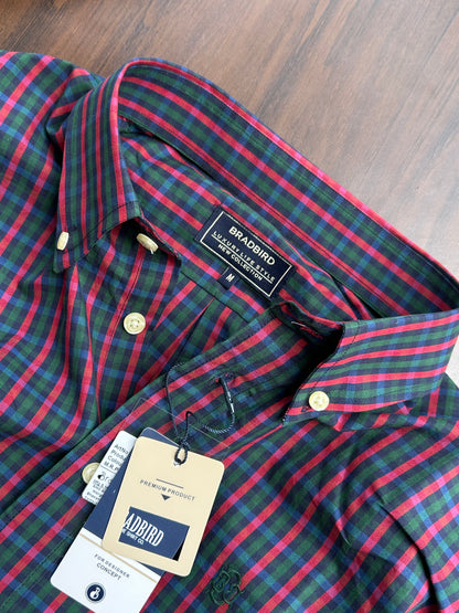 Bradbird Men’s Multicolor Checkered Button-Down Shirt