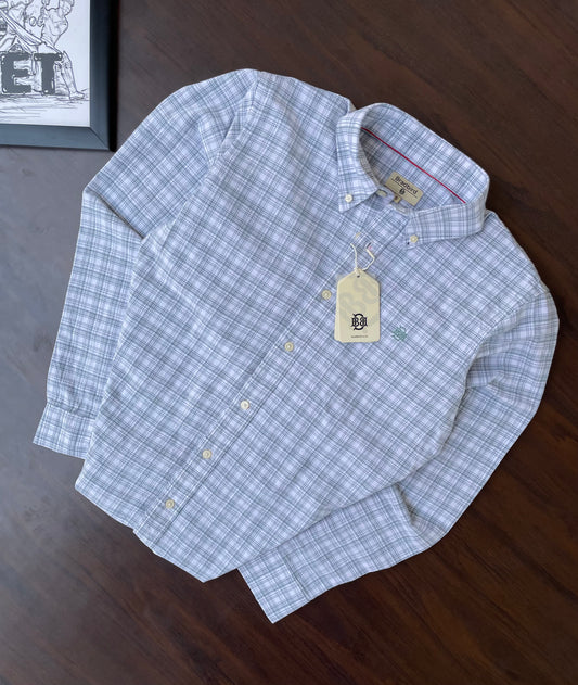 Blue Oxford Checks Shirts by Bradbird | Classic Style & Premium Quality