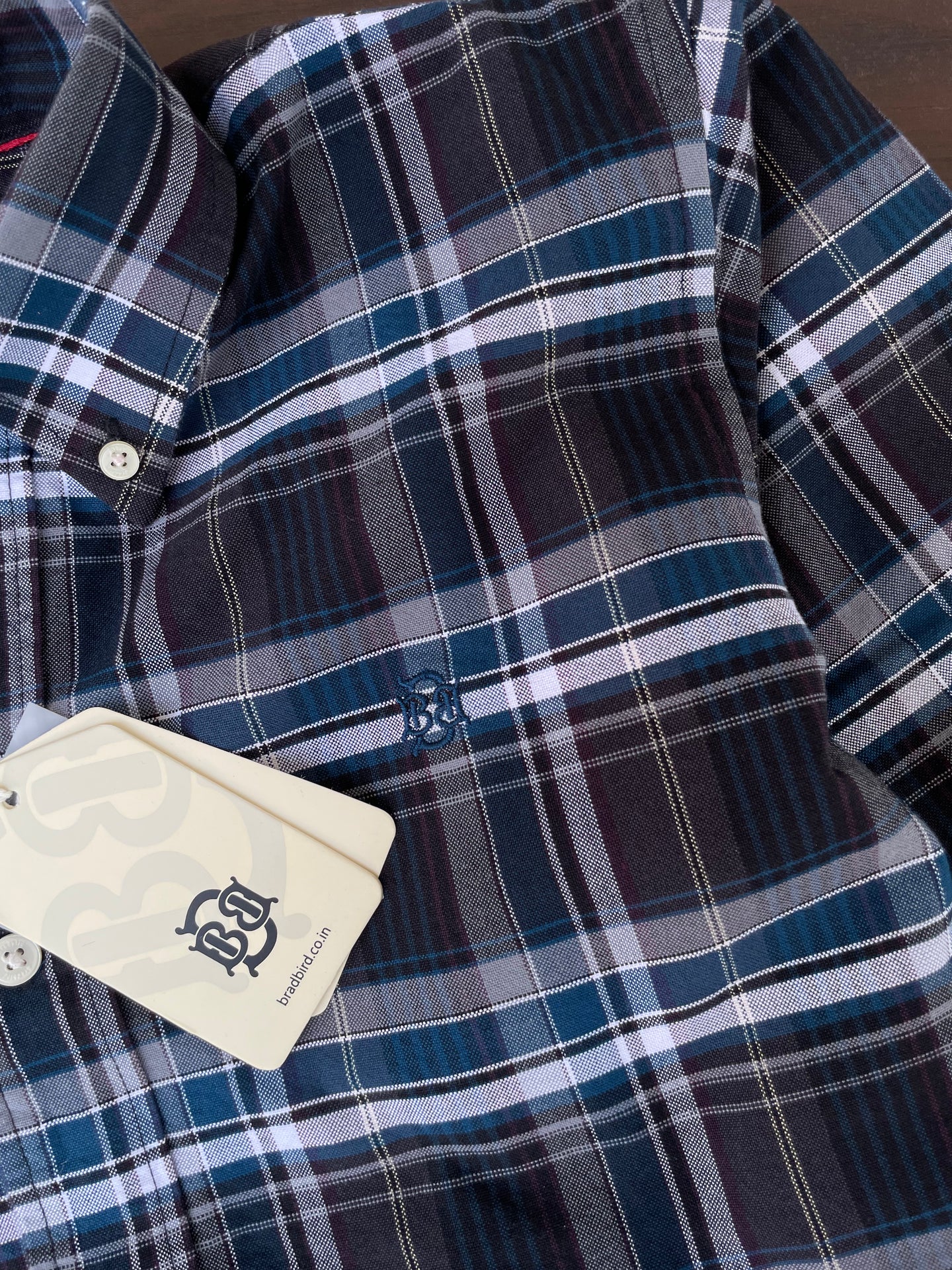 Navy-Blue Oxford Checks Shirts by Bradbird | Classic Style & Premium Quality