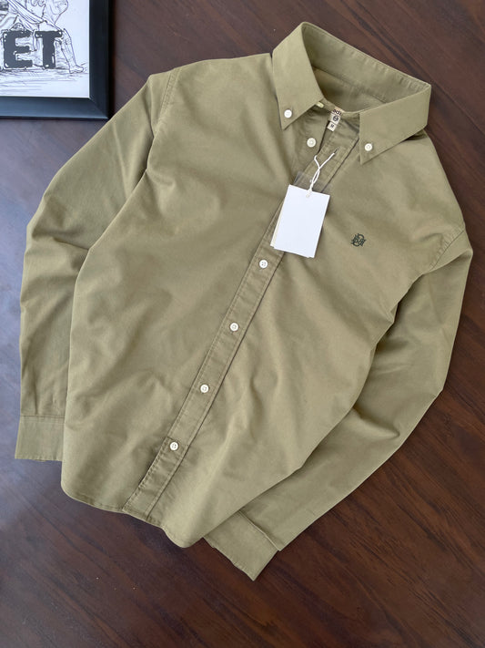 Olive Green Shirt Men – Casual & Formal Cotton Shirt By Bradbird