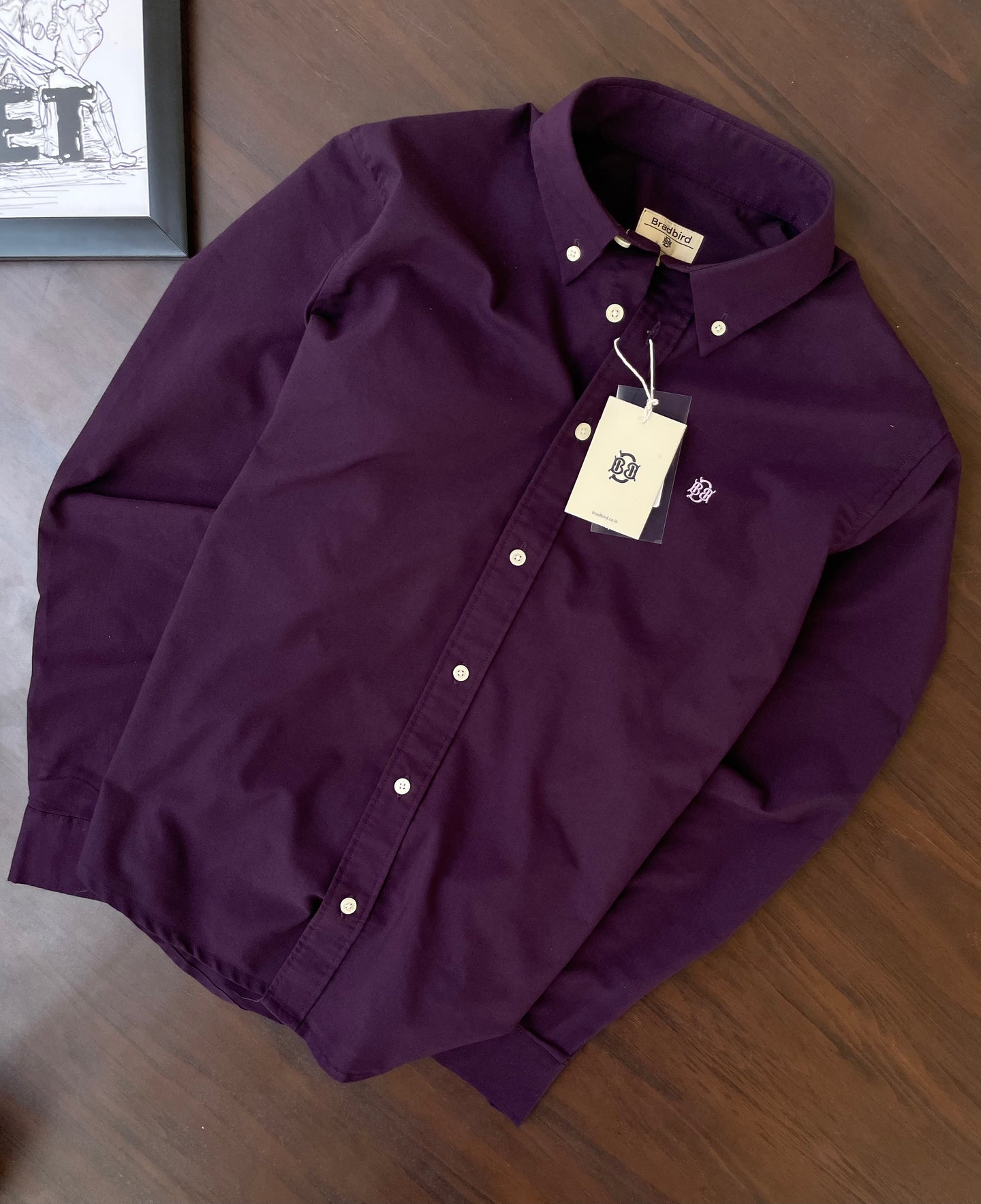 Purple Oxford Plain Shirt for Men | Premium Cotton Casual Shirt