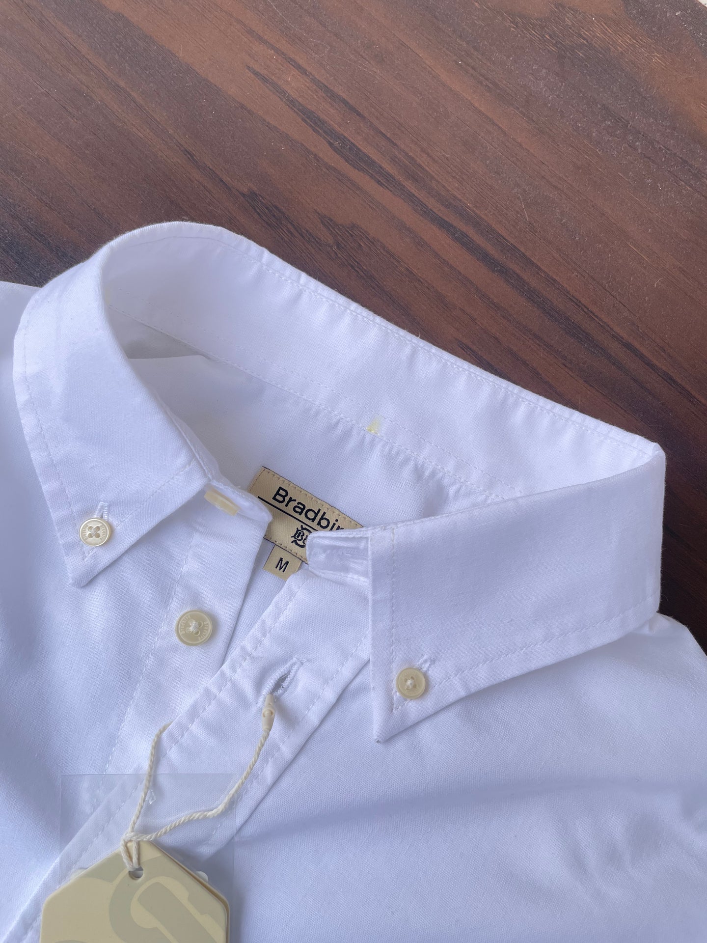 Classic White Oxford Shirt for Men – Premium Cotton Essential | BRADBIRD