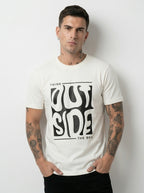 Off-White melted box graphic round neck T-shirt, white with black box logo print