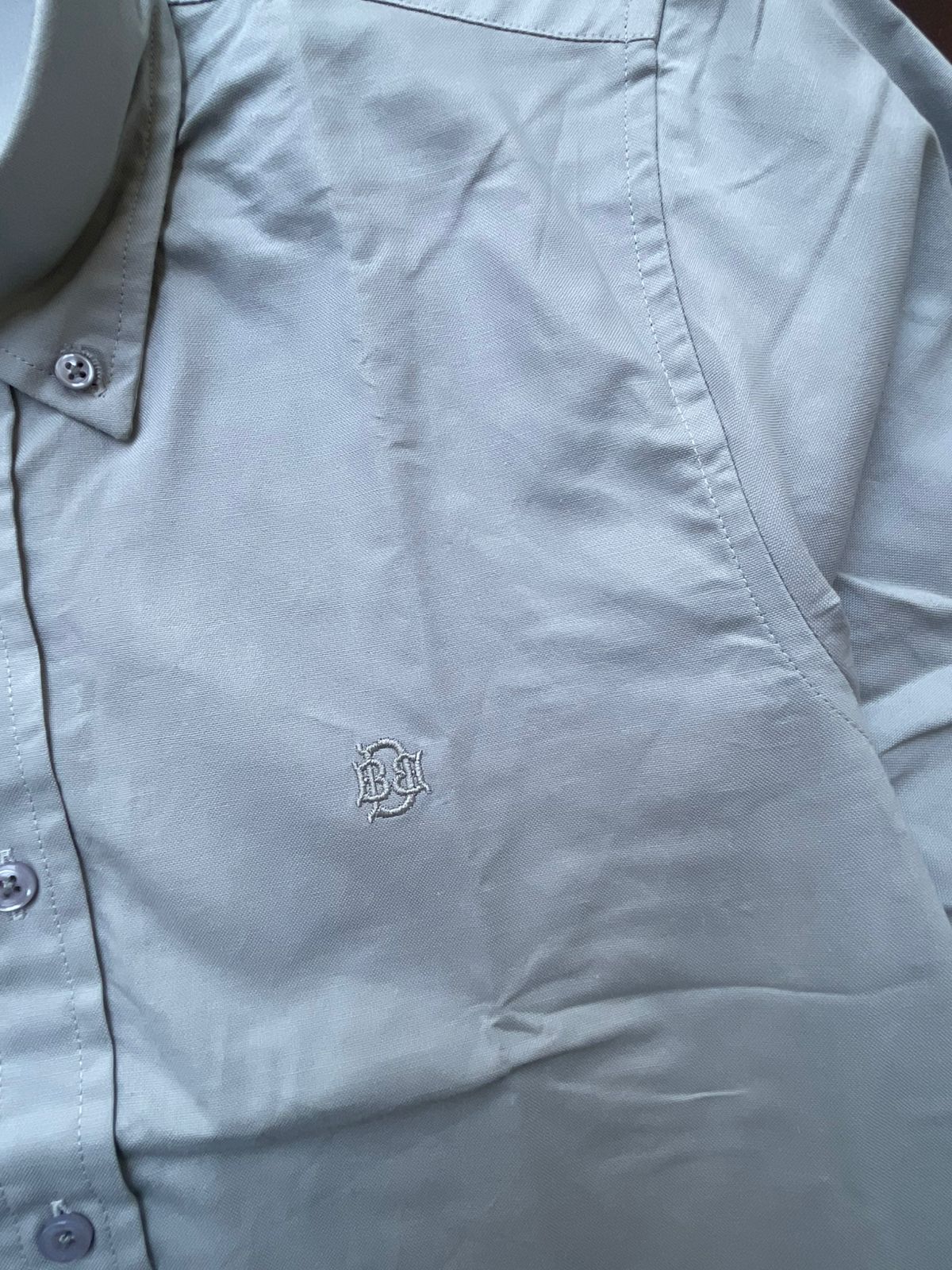 Premium Minimalist Soft Grey Textured Oxford Shirt