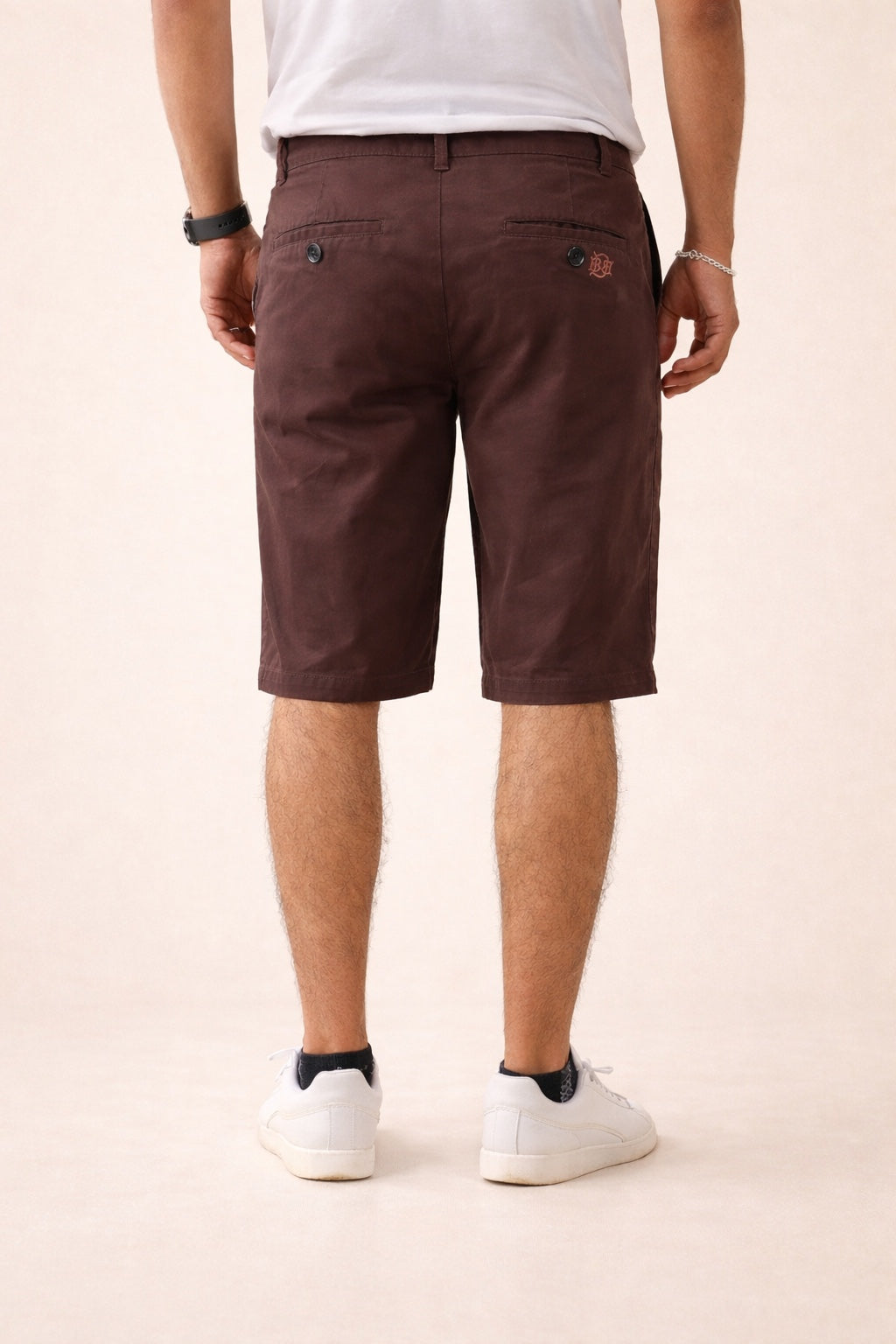 Premium Chocolate Brown Chino Shorts - Slim Fit Casual Cotton Shorts
