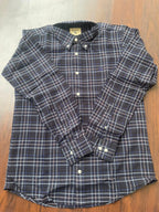 Midnight Navy & Ice Blue Checked Shirt | Premium Cotton Shirt | Bradbird