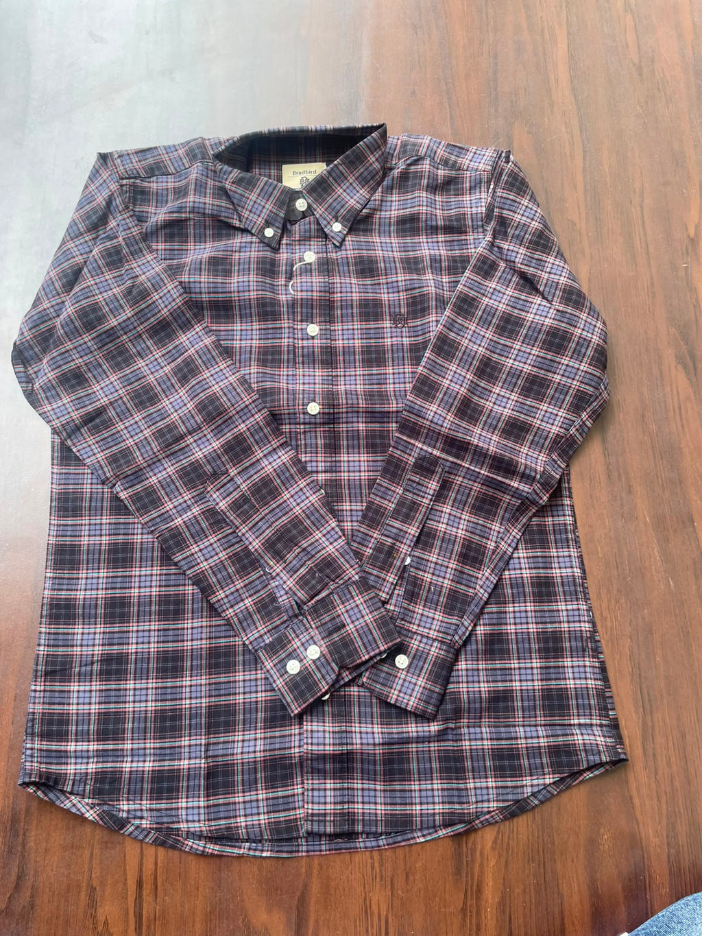 Slate Blue & Charcoal Checked Shirt | Premium Cotton Shirt | Bradbird