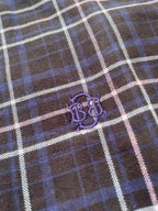 Midnight Navy & Ice Blue Checked Shirt | Premium Cotton Shirt | Bradbird