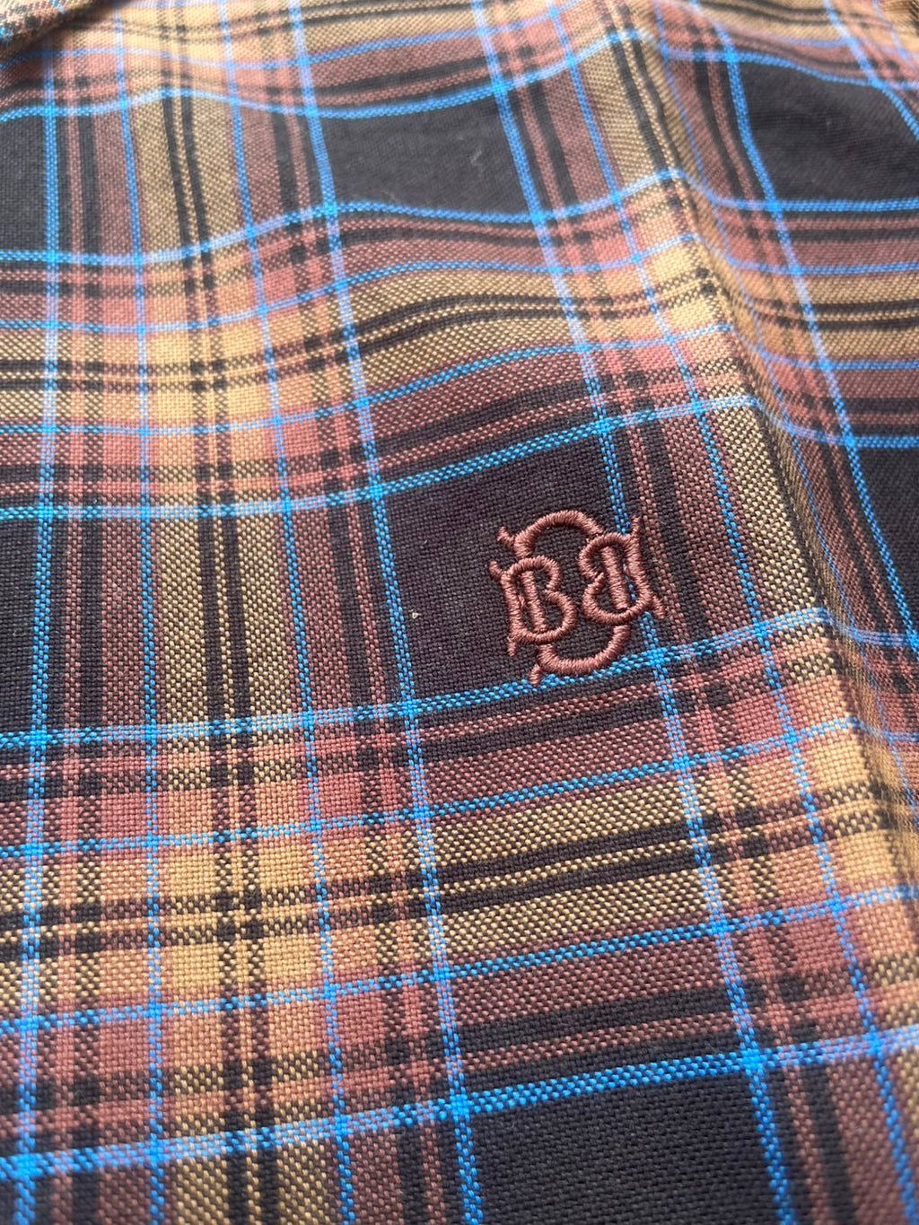 Charcoal & Warm Tan Checked Shirt | Premium Cotton Shirt | Bradbird
