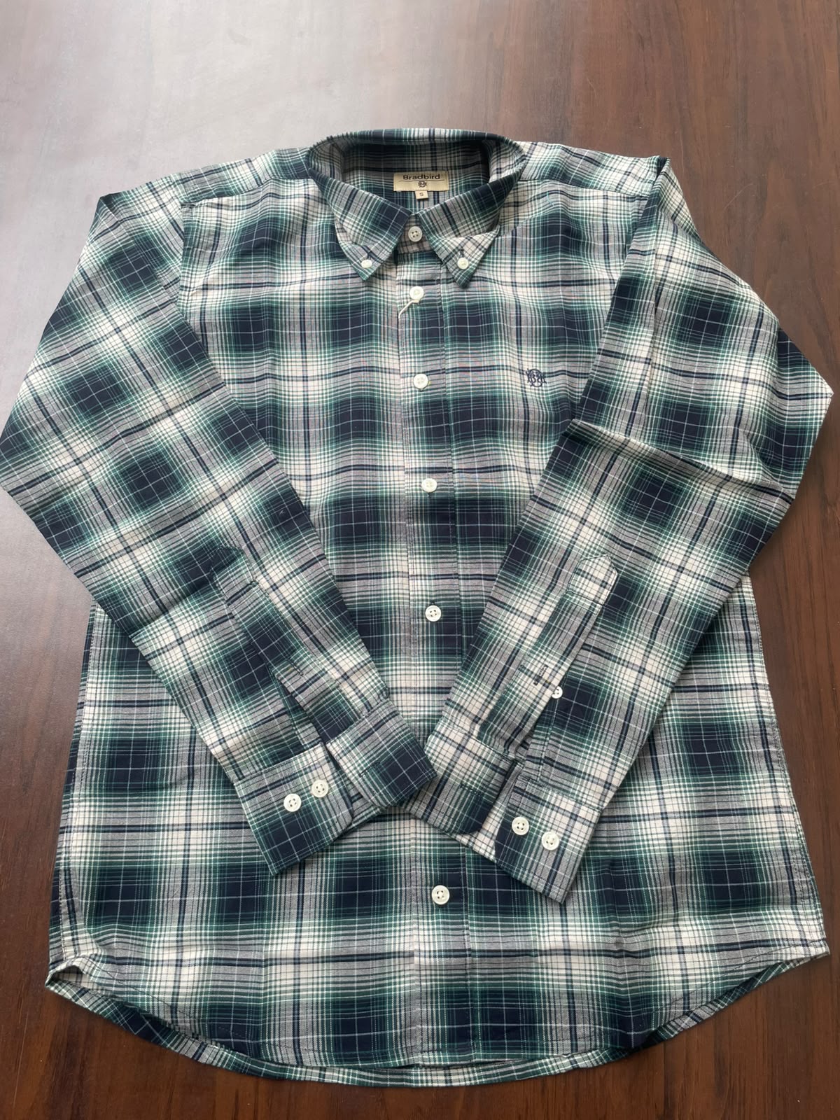 Emerald Green & Navy Checked Shirt | Premium Cotton Shirt | Bradbird