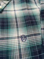 Emerald Green & Navy Checked Shirt | Premium Cotton Shirt | Bradbird