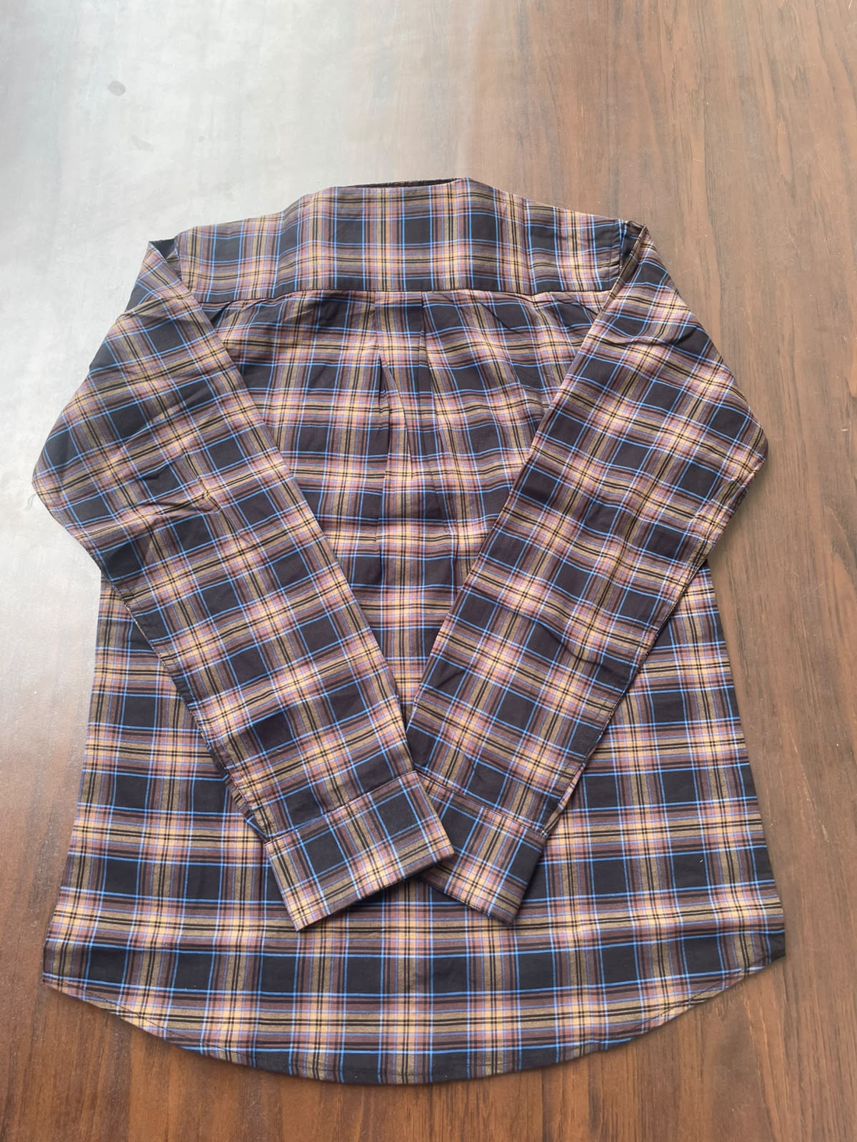 Charcoal & Warm Tan Checked Shirt | Premium Cotton Shirt | Bradbird