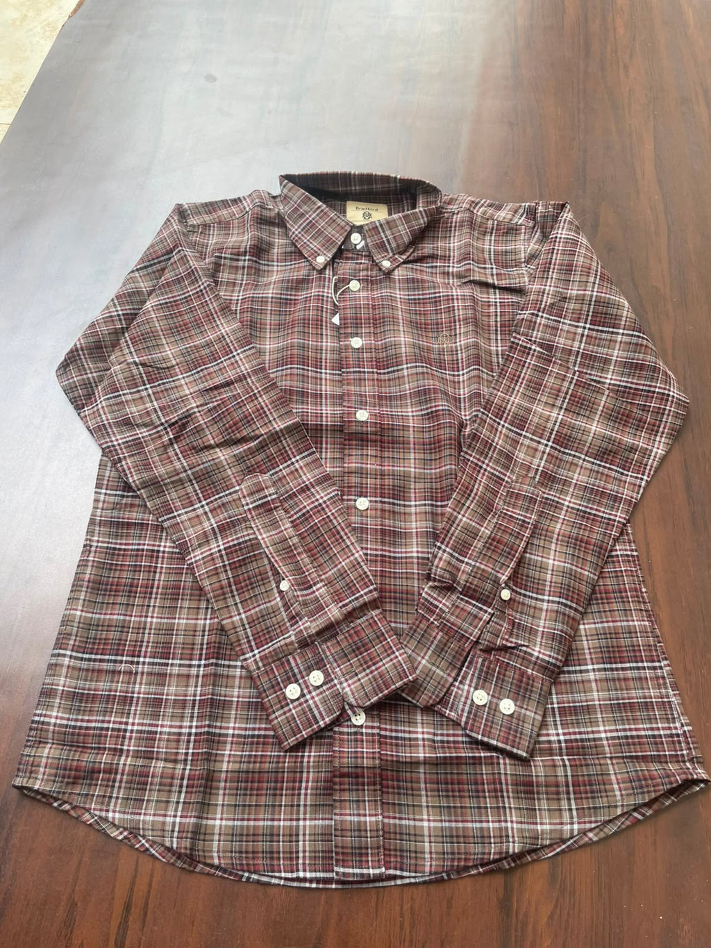 Earthy Brown & Rust Checked Shirt | Premium Cotton Shirt | Bradbird