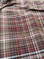 Earthy Brown & Rust Checked Shirt | Premium Cotton Shirt | Bradbird