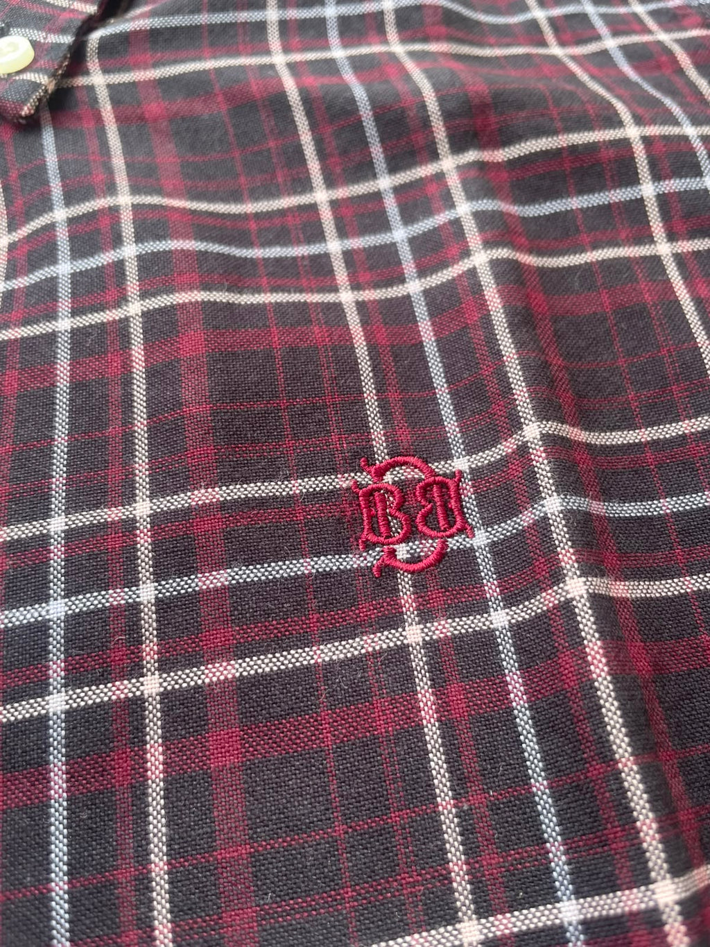 Maroon & Charcoal Checked Shirt | Premium Cotton Shirt | Bradbird