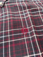 Maroon & Charcoal Checked Shirt | Premium Cotton Shirt | Bradbird