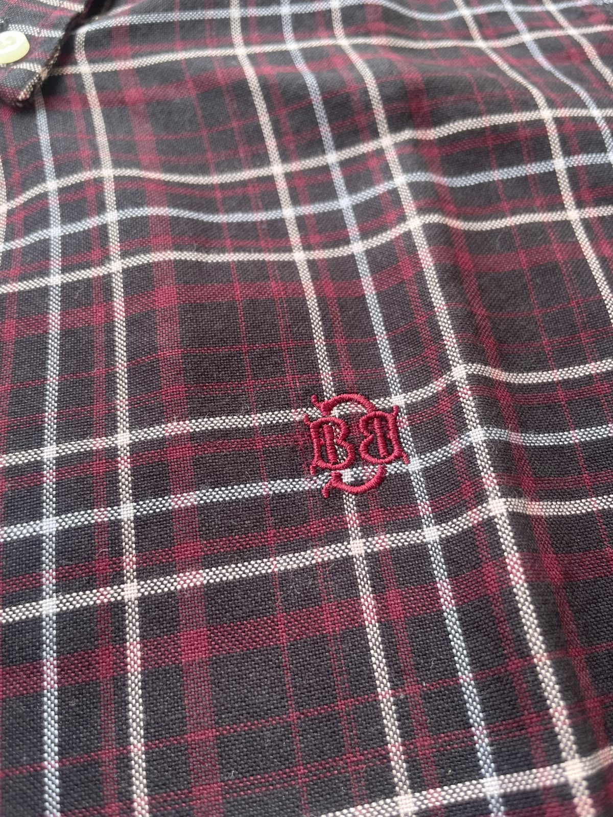 Maroon & Charcoal Checked Shirt | Premium Cotton Shirt | Bradbird