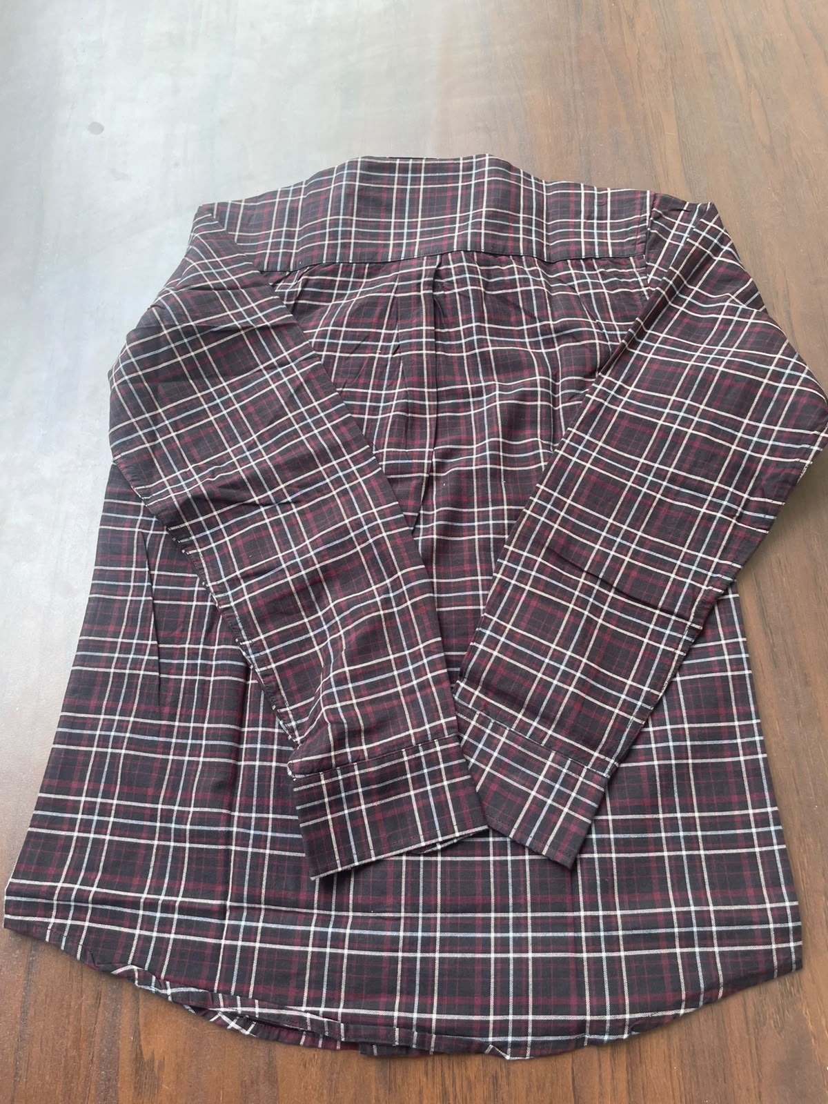 Maroon & Charcoal Checked Shirt | Premium Cotton Shirt | Bradbird