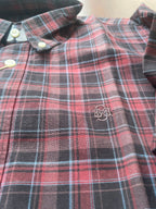 Burgundy & Charcoal Checked Shirt | Premium Cotton Casual Shirt | Bradbird