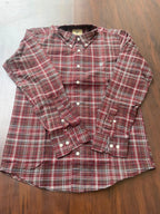 Brick Red & Cream Checked Shirt | Premium Cotton Casual Shirt | Bradbird
