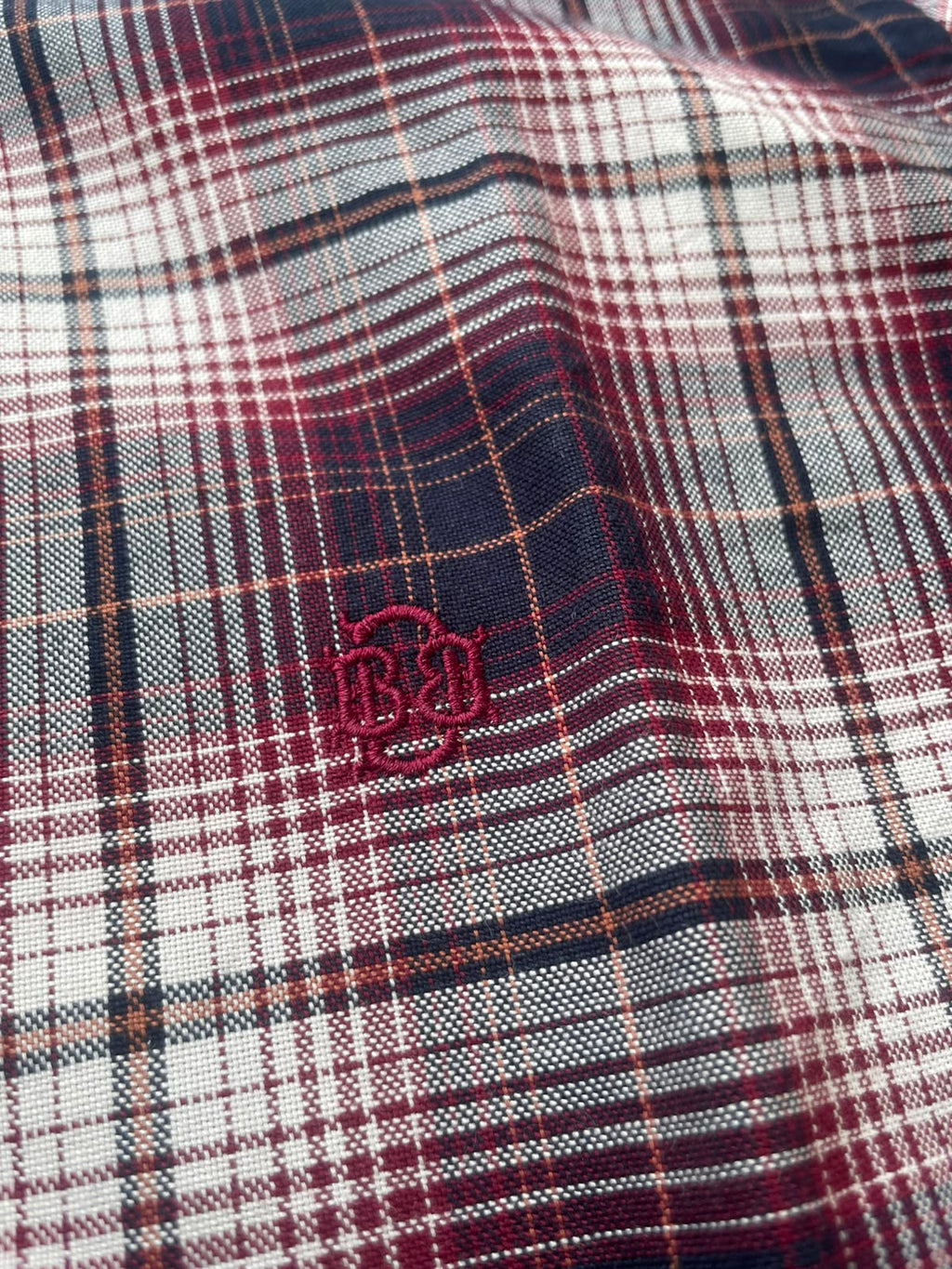Off-White & Navy Checked Shirt | Premium Cotton Casual Shirt | Bradbird