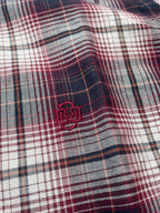 Off-White & Navy Checked Shirt | Premium Cotton Casual Shirt | Bradbird