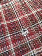 Brick Red & Cream Checked Shirt | Premium Cotton Casual Shirt | Bradbird