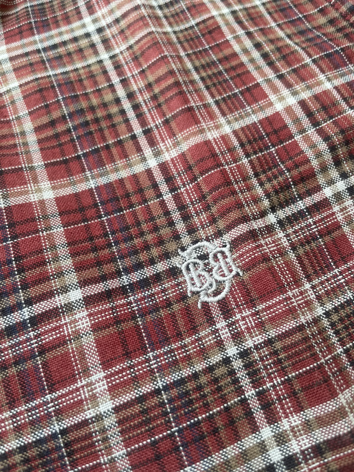 Brick Red & Cream Checked Shirt | Premium Cotton Casual Shirt | Bradbird