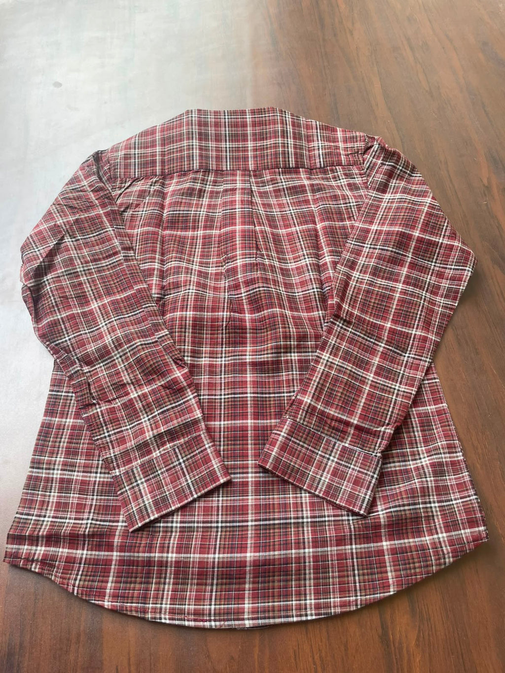 Brick Red & Cream Checked Shirt | Premium Cotton Casual Shirt | Bradbird